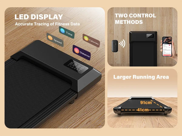 Superun Under-Desk Walking Treadmill with Bluetooth & App Control