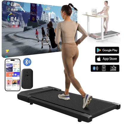 Superun Under-Desk Walking Treadmill with Bluetooth & App Control