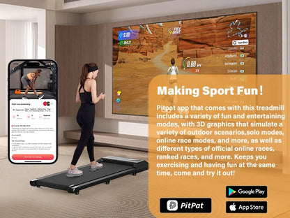 Superun Under-Desk Walking Treadmill with Bluetooth & App Control